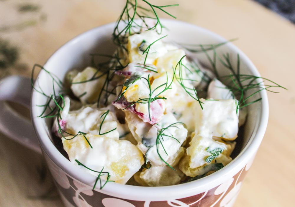 potato salad with corn