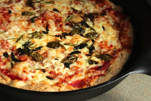 Pan Pizza with Fresh Herbs I LisaGCooks.com