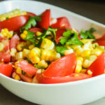 Corn and Tomato Salad with Lime Vinaigrette I LisaGCooks.com