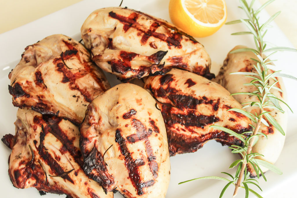 LisaGCooks.com I Rosemary and Lemon Brined Grilled Chicken Breasts