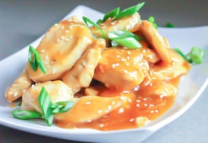 Honey Sesame Chicken I LisaGCooks.com