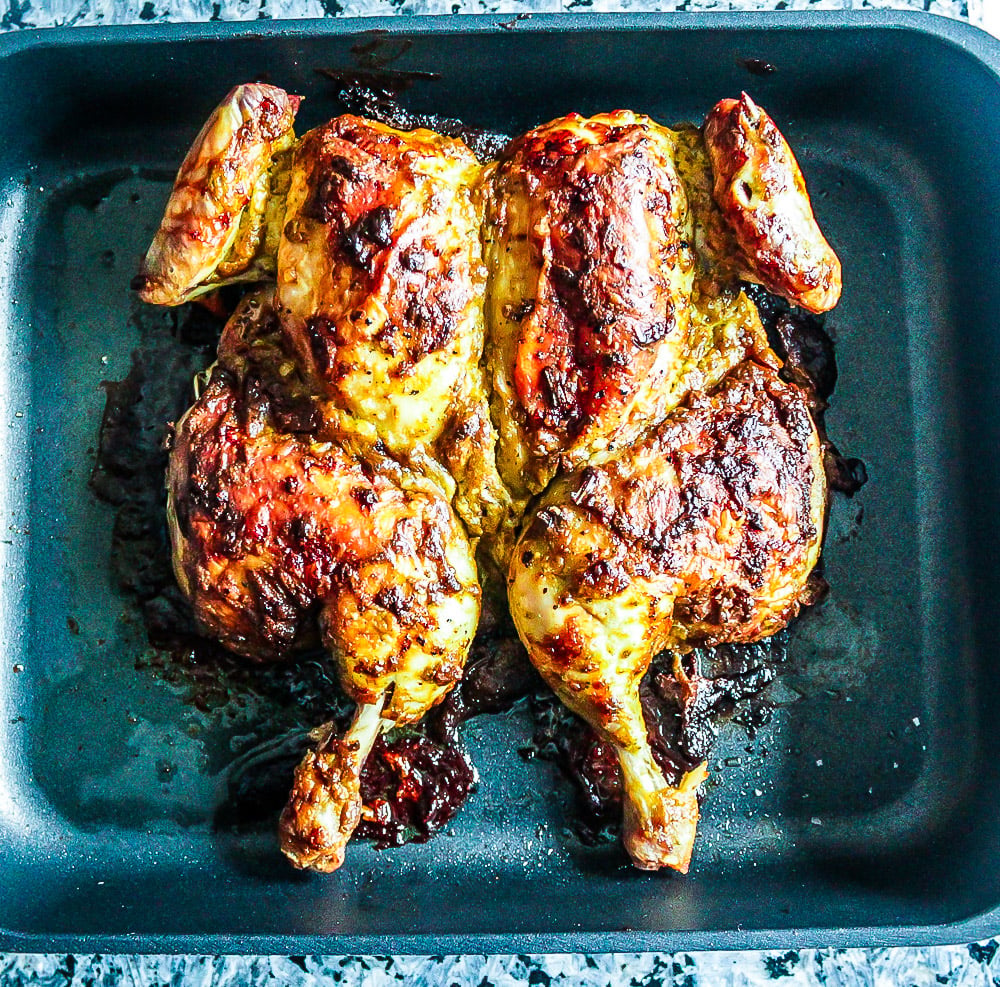 Butterflied chicken