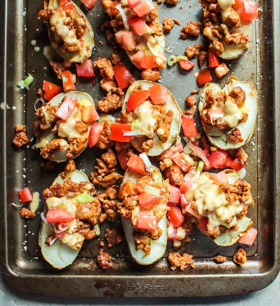 Spicy Nacho Potato Skins