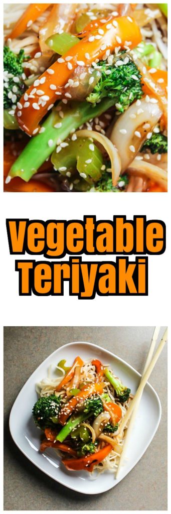 Vegetable Teriyaki Chow Mein I LisaGCooks.com