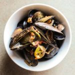 mussels in a jalapeno cream sauce_