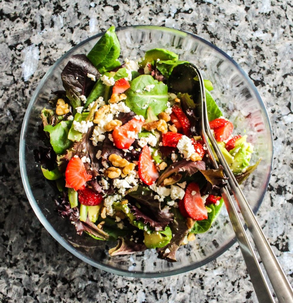 Strawberry and Feta Salad I LisaGCooks.com