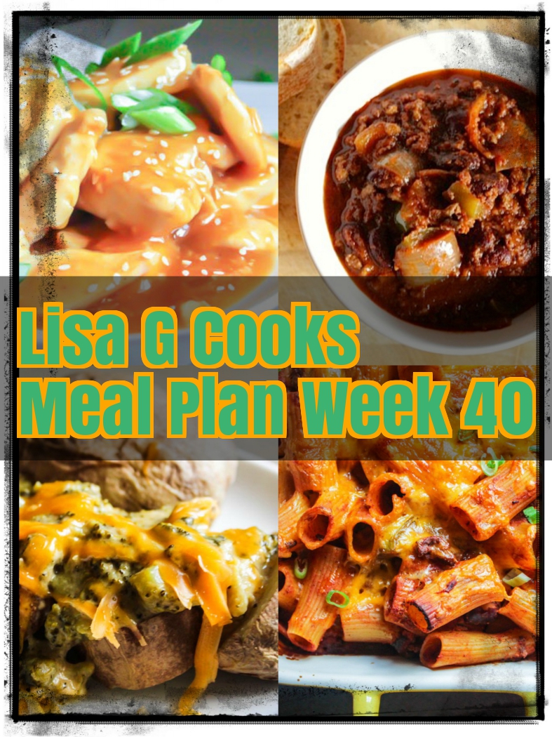 Meal Plan Week 40 I LisaGCooks.com