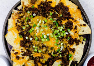 Cheesy Beefy Nachos I LisaGCooks.com