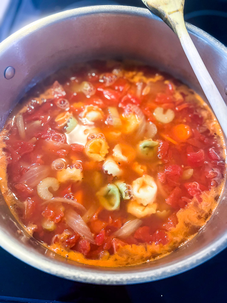 Tomato - Tortellini Soup I LisaGCooks.com
