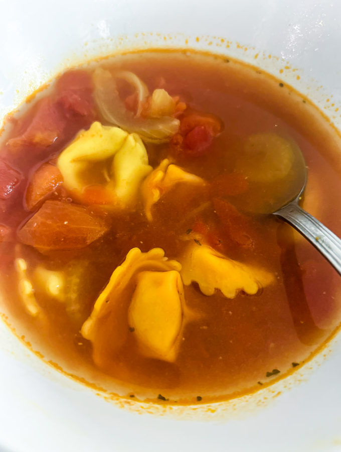 Tomato - Tortellini Soup I LisaGCooks.com