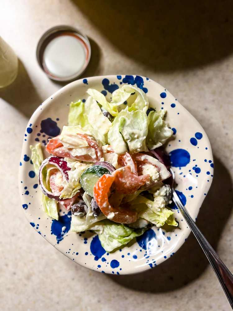 Creamy Greek Salad Dressing I LisaGCooks.com
