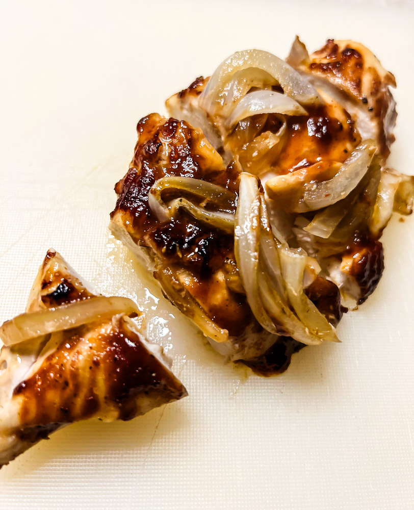 Sweet Onion Barbecue Chicken I LisaGCooks.com
