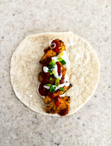 Spicy Veggie Soft Tacos with a Lime Crema I LisaGCooks.com